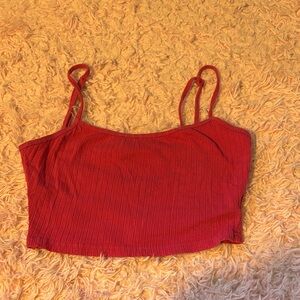 Pink Ribbed Women's Top